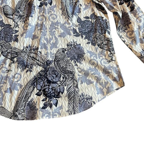 Paisley & Gray Samuel Slim Fit Button Down Shirt Long Sleeve Bird Print 18 NWOT - Picture 9 of 12